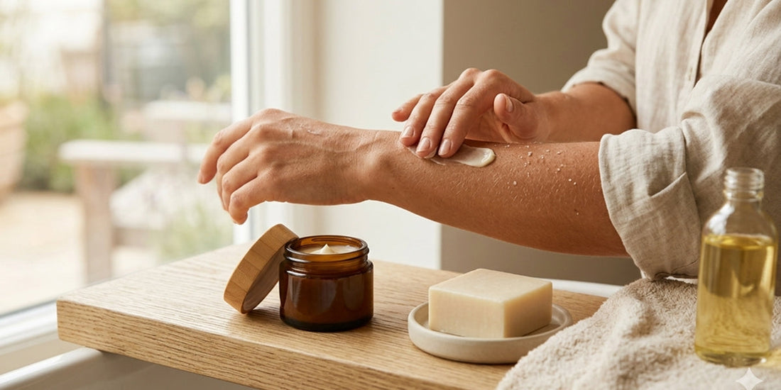 Skin care after the beach — Handso Aloe & Olive Body Soap